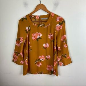 Daniel Rainn Orange Vintage Pink 3/4 Sleeve Popover Blouse Stitch‎ Fix Small